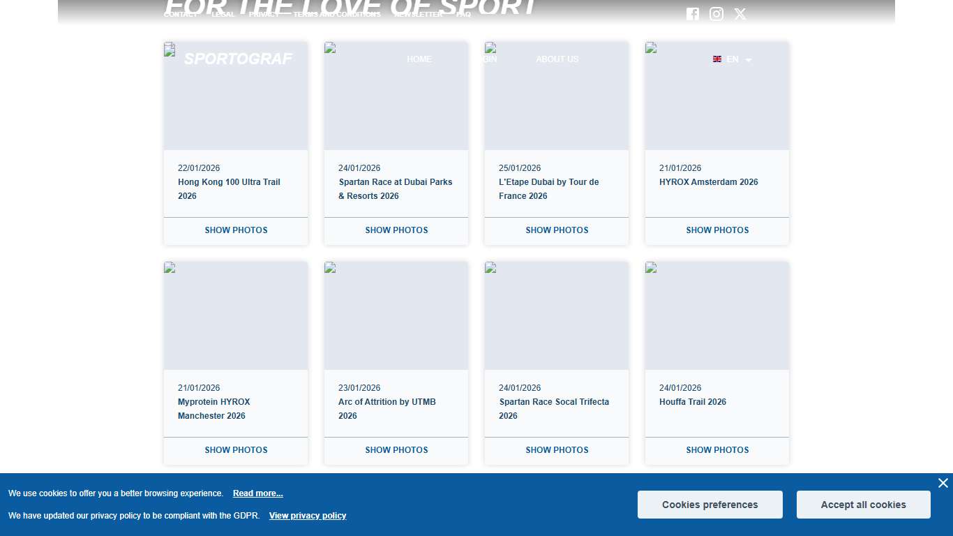 Sportograf 2026 Photography for the Love of Sport